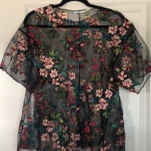 Size M see through stitch top
